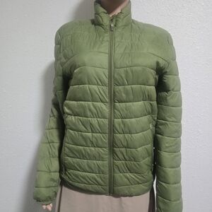 Men's Olive Green Puffer Jacket